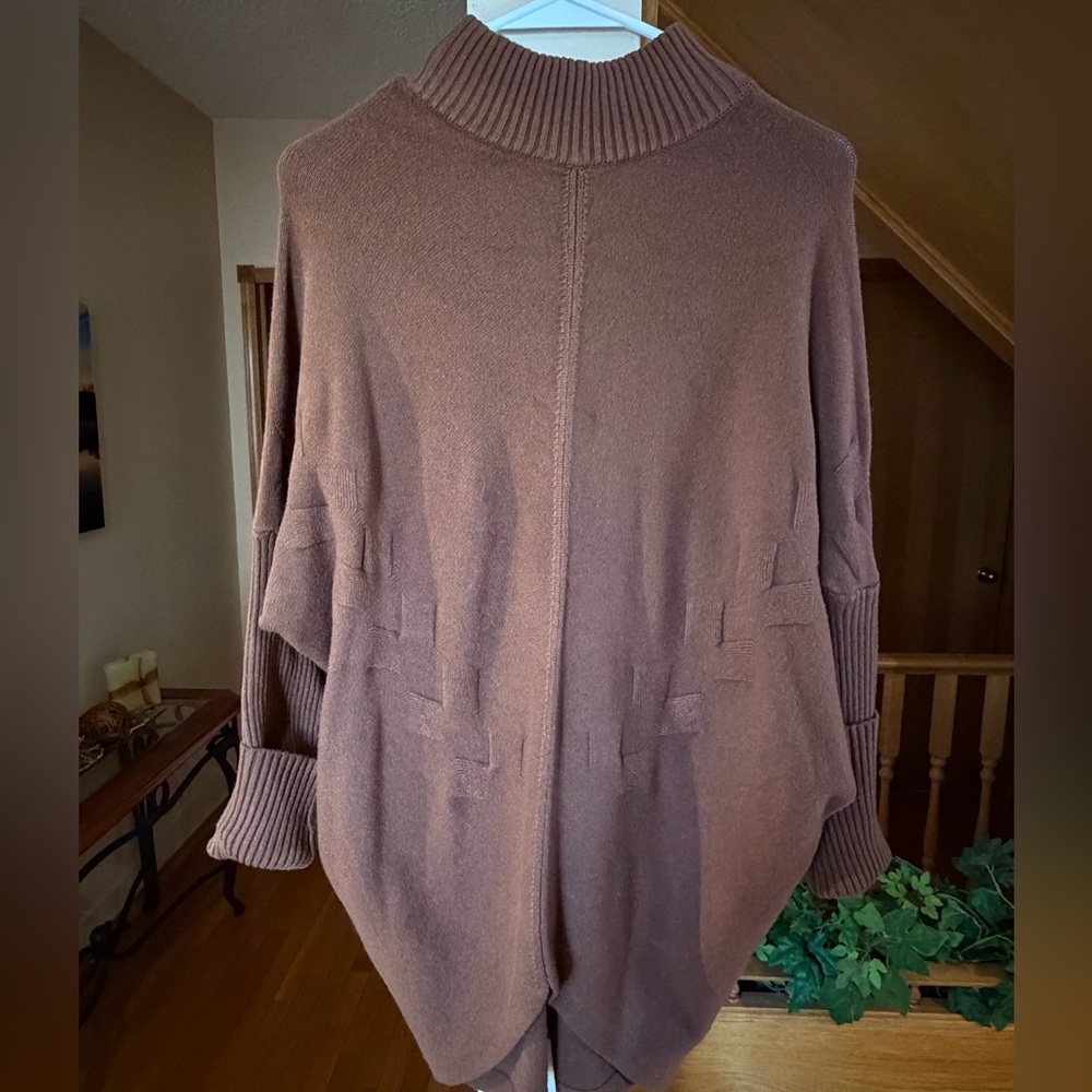 Frank Lyman Design Brown Mock Turtleneck Sweater